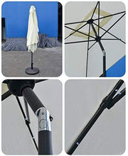 Tavolo da picnic all'aperto Ombrello da patio da ombrelloni, 2x3m LED ombrellone illuminato da sole con regolazione inclinazione e tessuto resistente alla dissolvenza rettangolo tavolo da esterno U (s