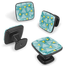 Configurazione astratta di triangoli Pomelli per Porta Set di 4 Pomelli per Mobili Manopole per Cassetti Cucina Armadio Vetro