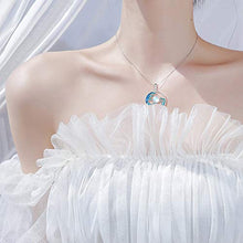 Baoxiaohed Collana in Argento Sterling, Collana 925 Sterling Argento Cinese Creativo Moonstone Zircon Collana, Utilizzata Come Festa della Mamma, Festa, Compleanno, Regalo di Anniversario
