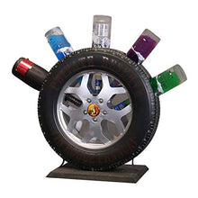 Semplicità Elegante Retro Forma Di Pneumatici in Metallo Cremagliera Del Vino Creativa 5 Ornamenti a Griglia Rack Bar Ristorante Desktop Partizione Decorazione Regalo Nero Bello Ed Elegante, HJJ