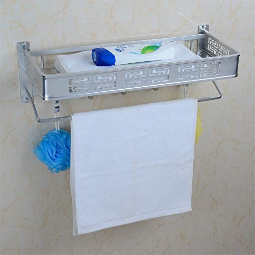 MBYW moderno minimalista portasciugamani portasciugamani da bagno portasciugamani in alluminio spazio porta asciugamani rack singolo strato con asta con gancio vassoio multifunzione