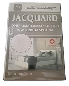 Coprimaterasso matrimoniale in jacquard indeformabile elesticizzato con angoli