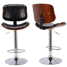 Poltrone Nubao Semplice di Legno Solido di Alta Sgabello da Bar Sedia Bar, Caffetteria, Reception, Ascensore Sedia di Parte Girevole Barber Shop, Nero (Color : Black)