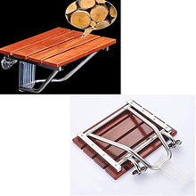 Sgabello multifunzionale Sgabelli da parete pieghevoli Sgabelli e sedia Parete a muro Pieghevole Pieghevole Sedile Doccia in legno Cambio scarpe Sgabello 304 Staffa in acciaio inox per anziani / disab