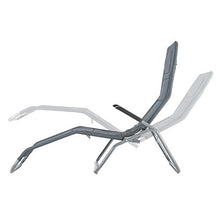Blumfeldt Vitello Noble Grey - Lettino Sdraio Prendisole, Giardino o Spiaggia (140 x 72 x 104 CM, Reclinabile, Morbida Imbottitura, Telaio in Tubo di Acciaio), Grigio