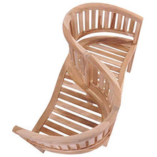 vidaXL Legno Massello di Teak Panca a S da Giardino Panchina Esterno Interno