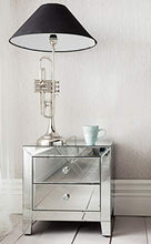 Kare Luxury Comò con 2 Cassetti, Bianco (Argento), 50 x 49 x 41 cm