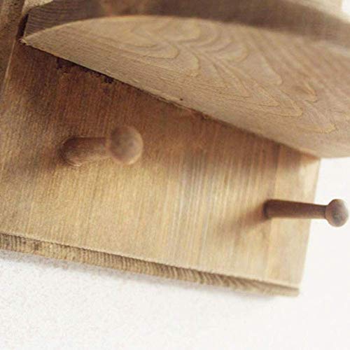 Semplicità Elegante Scaffale Scaffali a Muro Galleggianti Scaffali Retro Mini in Legno Massello Portaoggetti Multifunzione Appendiabiti Negozio Camera da Letto, HJJ, Legna, 16x9x26.5cm