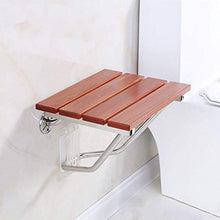 PULLEY - Sgabello da doccia da parete, pieghevole, in legno, leggero e regolabile (dimensioni: 38 x 31 x 29 cm)