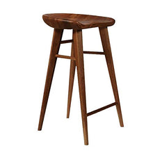 YUANP Sgabelli da Bar Sedia da Bar in Legno Massello da Casa con Gamba Quadrata per Ristorante Cafe,Brown-75cm