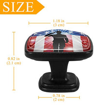 Saluto del soldato americano patriottico Pomelli per Porta Set di 4 Pomelli per Mobili Manopole per Cassetti Cucina Armadio Vetro