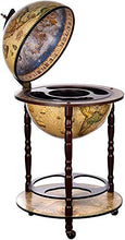 Antique Globe Globe bar elegante bar della spesa con legno di eucalipto barra di legno decorativo,Brown