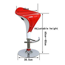 LXYPLM Sgabello Sedie Bar Barstools Regolabile Girevole banco Bar Sedie Sedile, casa Bar ozio Creativo Alti sgabelli cromata poggiapiedi e Base Arredo Bar Cucina (Color : C)