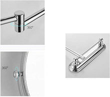 DIELUNY Specchio per Trucco Specchi per Trucco, Specchio a Parete Specchio in Metallo con Cornice Rotazione a 360 ° Specchio da Bagno Pieghevole Specchio cosmetico bifacciale Specchio di Bellezza