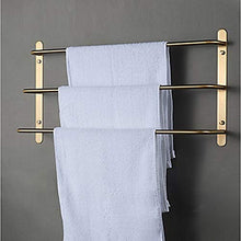 LCSD scaffali del Bagno Set di Accessori da Bagno in Acciaio Inossidabile Spazzolato SUS304 in Acciaio Inox Satinato. Set di Tre portasciugamani da Parete Moderno da 60 cm