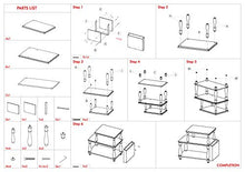 Sunix Tavolino Rustico, Tavolino Basso da Divano con 3 Ripiani, Tavolo Angolare con Gambe in Legno Massello, Mensola Inferiore e Cassetto, per Soggiorno, Comodino Camera da Letto, Montaggio Facile