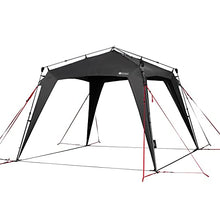 Qeedo Quick Space Camping Pavillon (3x3m) con protezione dai raggi UV (UV80) & Dark-Coating - antivento, montaggio rapido, 8 persone - grigio