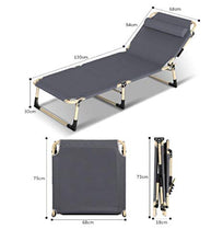 Letto pieghevole Reclinabile Singolo Pausa Pranzo Ufficio Pisolino Casa Semplice Emergenza Portatile Marcia Escort 194 * 68 * 30 CM