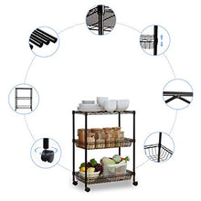 &ripiano di stoccaggio Mensole da cucina, Organizer for carrelli di stoccaggio for rack di finitura multifunzione da terra Scaffale di finitura