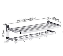 Portasciugamani acciaio inossidabile portasciugamani 304 portasciugamani pieghevole bagno mensola bagno ciondolo hardware bagno 60 cm