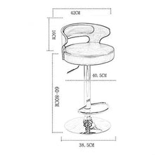 LUSTAR Sgabelli A Barre Girevoli A 360 ° Set di 2 Sgabelli Ad Altezza Regolabili con Poggiapiedi E Schienale in Legno Cucina da Cucina Sedie A Barre Blue-A