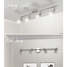 Lampadario Camera Letto Moderno WOWATT Lampada Faretti da Soffitto LED Plafoniera Bagno Lampadario Cucina Faretti Orientabili Lampada da salotto 4 Luci GU10 Bianca Fredda 6W 600LM RA83 IP20