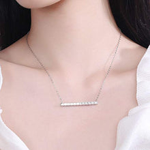Baoxiaohed Collana in Argento Sterling, Collana Quadrata personalità alla Moda in Argento Sterling 925, Adatta per La Festa della Mamma, Regali di Anniversario E Regali di Compleanno