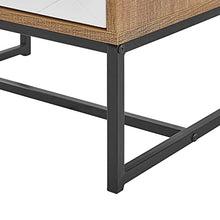 Beliani Cassettiera Legno Chiaro Gambe in Metallo Bianco Portaoggetti 91 x 49 cm