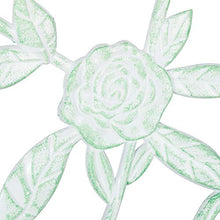 Relaxdays Panchina in Ghisa, 2 Posti, da Esterno,Terrazzo, Giardino, Ferro Stile Antico, 78 x 98 x 55,5 cm, Bianco/Verde