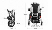 FTFTO Accessori per la casa Anziani Disabili Sedia a rotelle elettrica Pieghevole Auto elettrica Leggera Lega di Alluminio Anziani Disabili Scooter Batteria al Litio 24V 11Ah