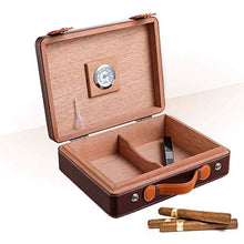NIHAOA Accessori del Sigaro Caso corrosione Cigar Tavolo con igrometro e umidificatore - Portatile Scatola di sigari, con buona Tenuta Buon apporto di umidità
