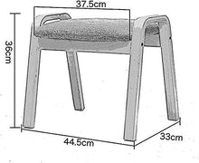 YANG Poggiapiedi Imbottito concavo Sedile Dressing Table Sgabello Pouf Change Scarpe Pouf poggiapiedi Estraibile con Lino Coperchio 44.5x33X36cm (Color : B)