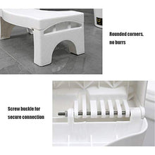 Sgabello WC per Bagno, Poggiapiedi Assistente Pieghevole Antiscivolo Sgabello con Gradino Squaty Passi Assistenza WC Disponibile per Bambini/Donne in Gravidanza
