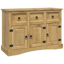vidaXL Credenza Legno Messicano Corona Range 132x43x78 cm Baule Madia Cassetti
