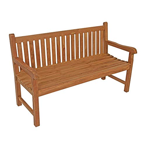 Gartentraum Bella panchina in Legno con venature uniche - Panchina da Giardino Muro / 92x150x65cm (HxWxD)