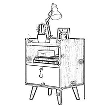 ZhuFengshop Comodino Armadietto Laterale Armadietto Piccolo con Armadietto Spogliatoio Camera da Letto Semplice Armadietto Comodino Side Table (Color : B)