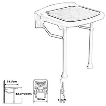 Accessori da bagno - Yushi ~ pieghevole parete doccia Sgabelli Parete doccia sedile sgabello pieghevole cambiare le scarpe di feci for anziani / disabili Anti-Slip sedia con le gambe regolabili Sgabel