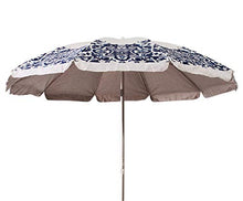 Si.trade s.r.l. Ombrellone Spiaggia Giardino Bianco Maioliche Kalat 50020 (Blu)