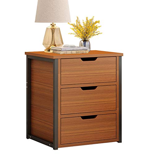 Comodini Decorazione Corridoio Camera da Letto della Famiglia Locker Semplice Addensare Studio di Legno Solido Tre pompaggio Bagno Soggiorno 40X34X50cm MUMUJIN (Color : Sandalwood)