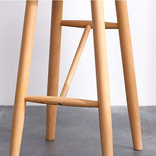 Sgabello da bar, sgabello alto per il tempo libero in legno massello per soggiorno cucina domestica, sgabello da lavoro reception bar dell'hotel, con poggiapiedi, non stanco dopo essersi seduti