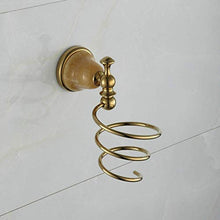 AGGF Mensola del Bagno Bagno Gold Bowlder Giada Asciugacapelli Rack con Giada Oro Asciugacapelli Rack Mensola a Muro per Bagno in Rame