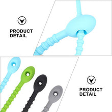 Hemoton 8Pcs Legami di Torsione del Cavo del Cavo del Silicone Avvolge Gestione Organizzatore all- Purpose Clip di Tenuta Sacchetto Riutilizzabile Tie per Il Cibo Saver per La Casa del
