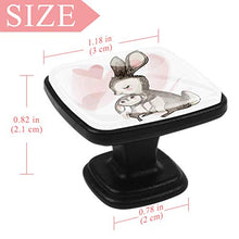 Coniglietto carino mamma Pomelli per Porta Set di 4 Pomelli per Mobili Manopole per Cassetti Cucina Armadio Vetro