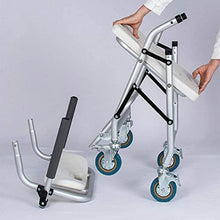 JXING Sedili da Doccia, Sedia da Doccia con Ruote Sedia da Doccia Portatile da Bagno, Sgabello da Bagno per Anziani con Bracciolo Posteriore Sedile Piatto Sgabello da Doccia
