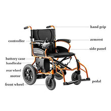 FTFTO Accessori per la casa Sedia a rotelle elettrica Leggera Pieghevole per Anziani disabili Fino a 15 miglia di Portata (Solo 32 kg con Batteria al Litio da 20 Ah)