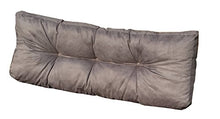 SET CUSCINI PER DIVANI PALLET BANCALI Seduta 120x80x15 cm + Schienale 120x42x10-18 cm - COLORE GRIGIO