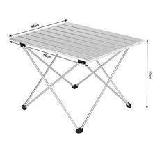 WOLTU CPT8133sb Tavolo da Campeggio Pieghevole Portatile per Picnic Giardino in Alluminio 56x46x40 cm