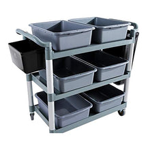 Carrello Multifunzione da Cucina，Carriera A Tre Piani in PP, Auto da Collezione, Stoviglie, Ristorante Dell'hotel, Auto da Raccolta Multifunzione, Lavastoviglie, Carrello di Servizio