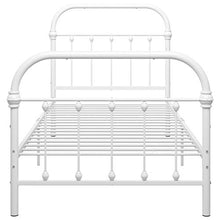 mewmewcat Struttura in Metallo Bianco Struttura Famiglia Pratico giroletto, Camera da Letto in Stile Moderno giroletto in Metallo 213 x 101 x 109 cm (Lunghezza x Larghezza x Altezza)