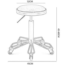 GYPPG Sgabello da Manicure Industriale retrò Nordico, Sgabello da Pranzo in Pelle PU Girevole a 360 ° Sgabello da Salone di Bellezza Manicure Negozio di Barbiere Sgabello da Bar Sedia Mo